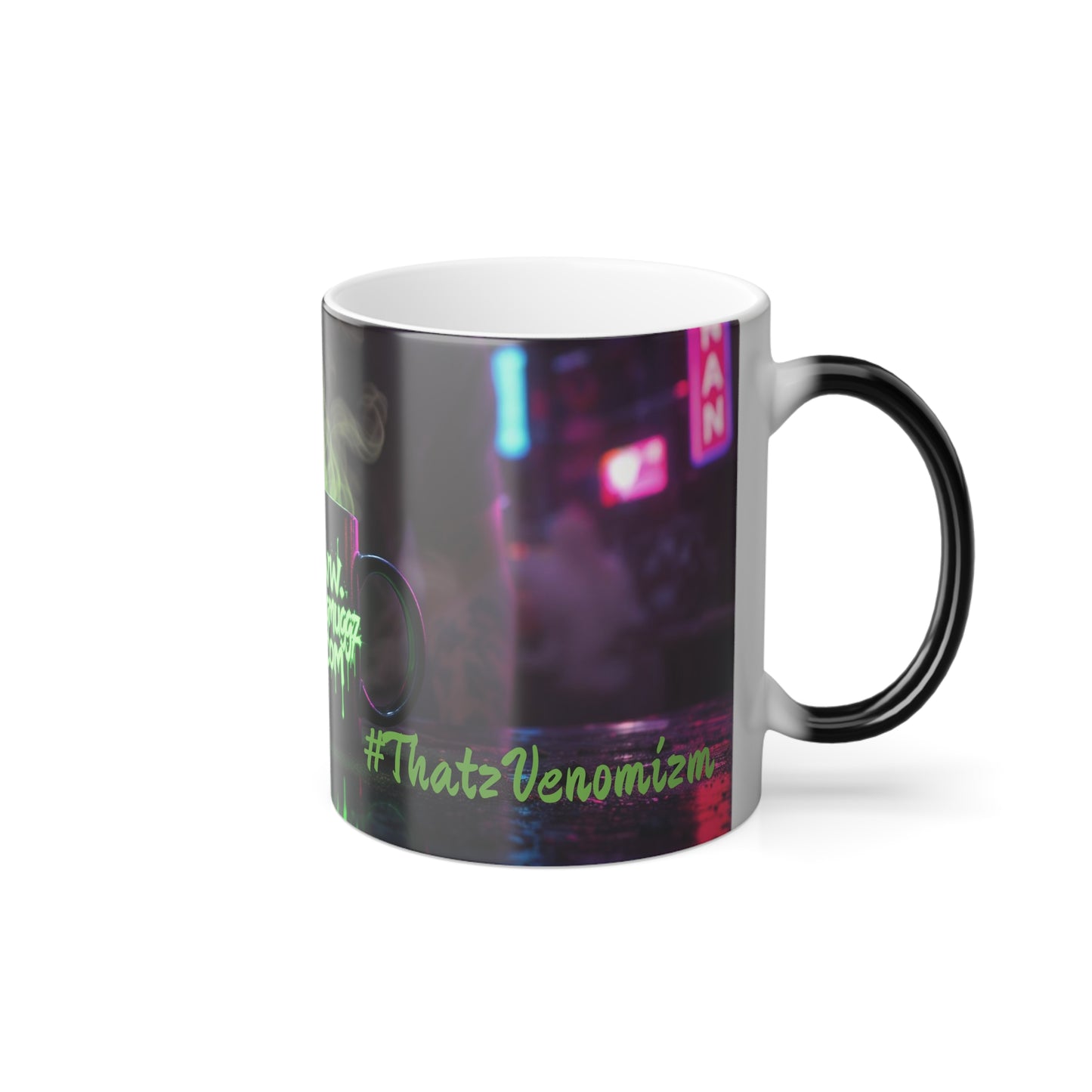 Venomizm Neon Vibe, Fun Gift for Coffee Lovers, Unique Office Decor, Holiday Present Idea,