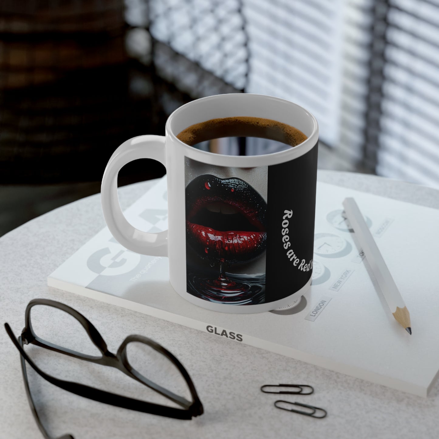 Lipzz - Roses are Red but Vodka is Clear, Coffee Cup, Gift for Friends, Humor Mug, Birthday Present, Kitchen Decor