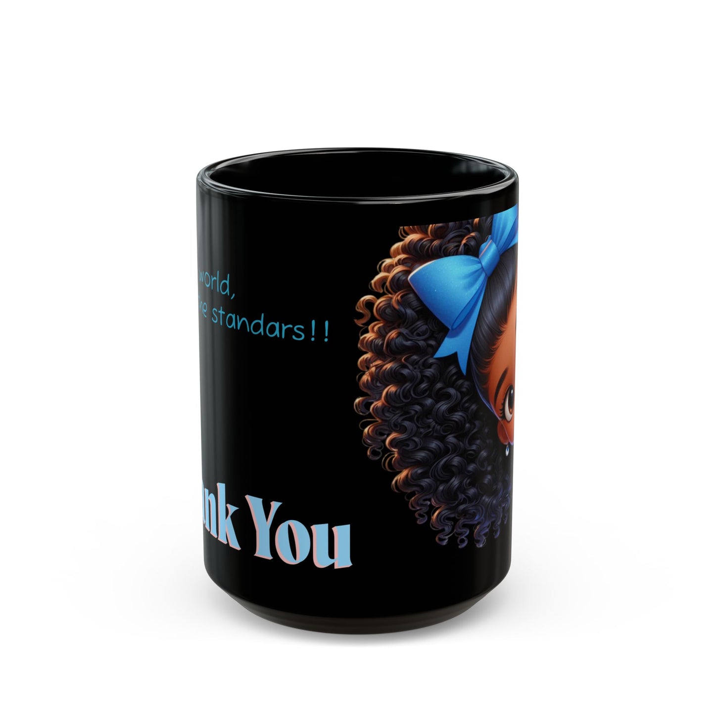 Cute Girl Black Mug - 11oz & 15oz | Perfect Gift for Kids & Collectors
