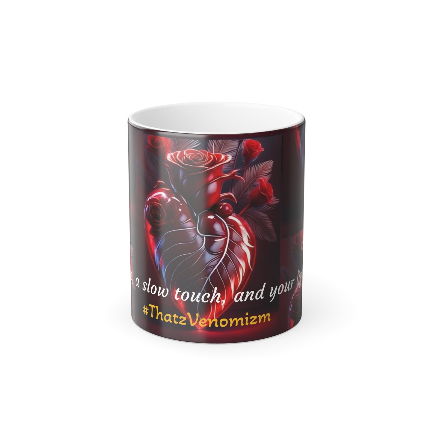 Color Morphing Mug - Morphing Rose of Hearts Mugg, Perfect Gift for Romantic Occasions, Unique Wedding Favor