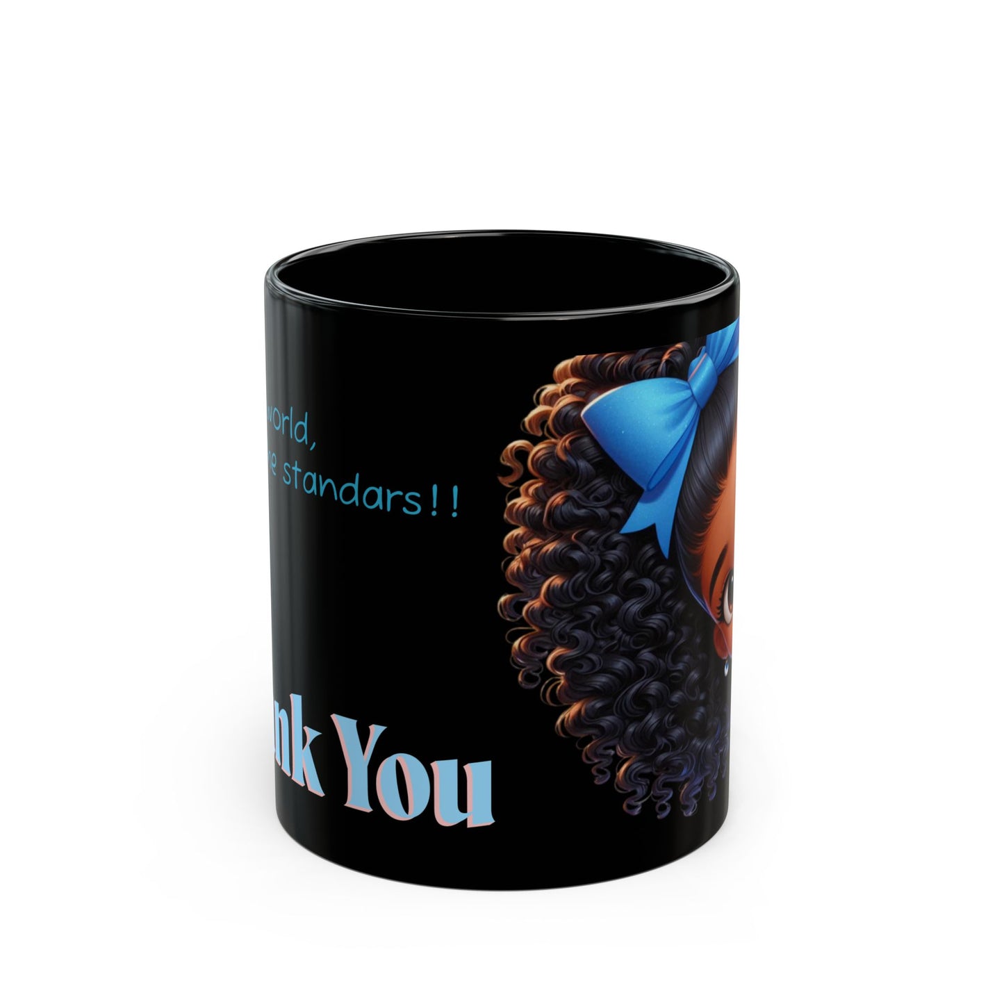 Cute Girl Black Mug - 11oz & 15oz | Perfect Gift for Kids & Collectors