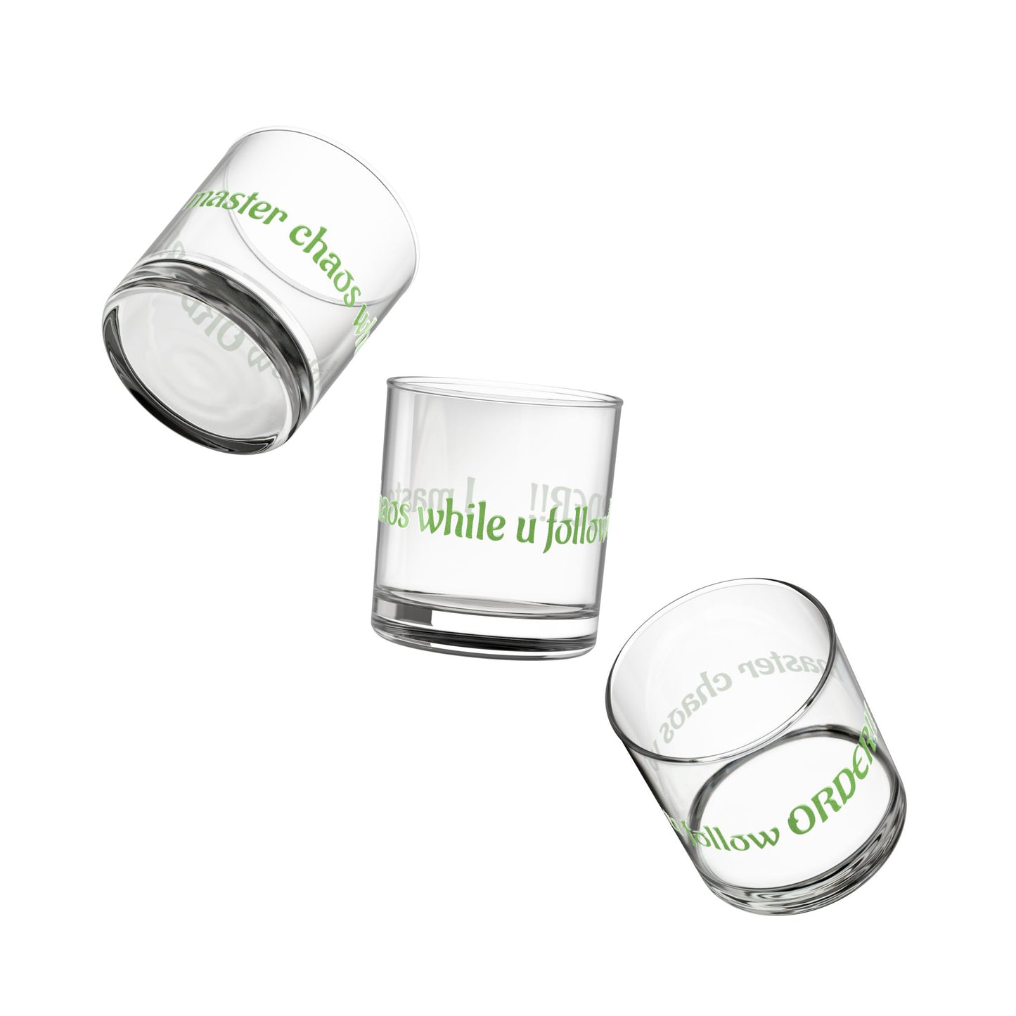 Funny Rocks Glass, 10oz - Perfect Gift for Friends, Master Chaos, Party Essential, Barware for Celebrations, Home Decor