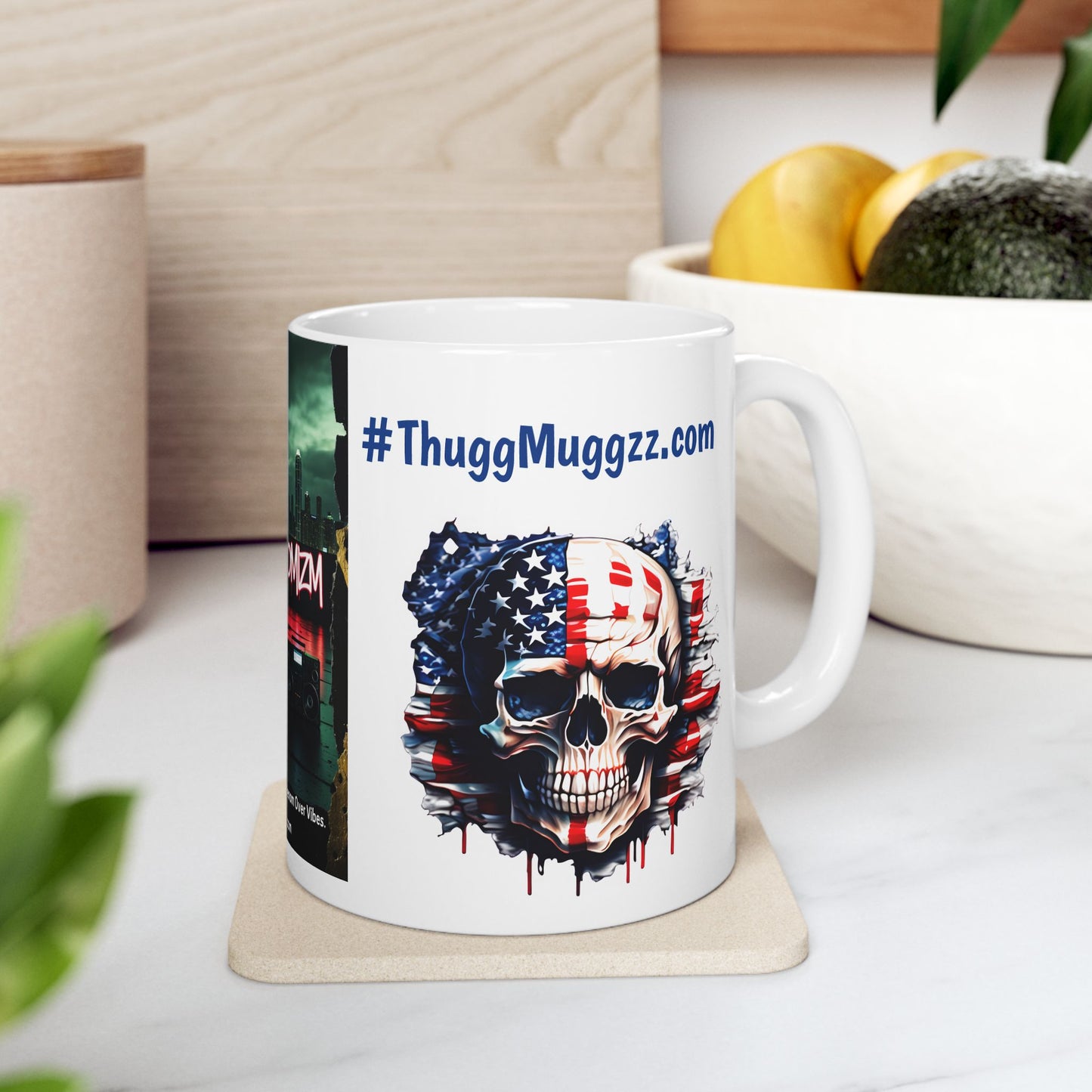 Thug  Mug - Street Art Inspired, Perfect for Coffee Lovers, Gift for Hip-Hop Fans, Unique Art Mug, Patriot Coffee Cup