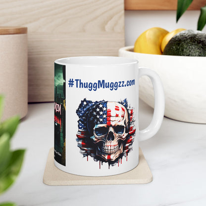 Thug  Mug - Street Art Inspired, Perfect for Coffee Lovers, Gift for Hip-Hop Fans, Unique Art Mug, Patriot Coffee Cup