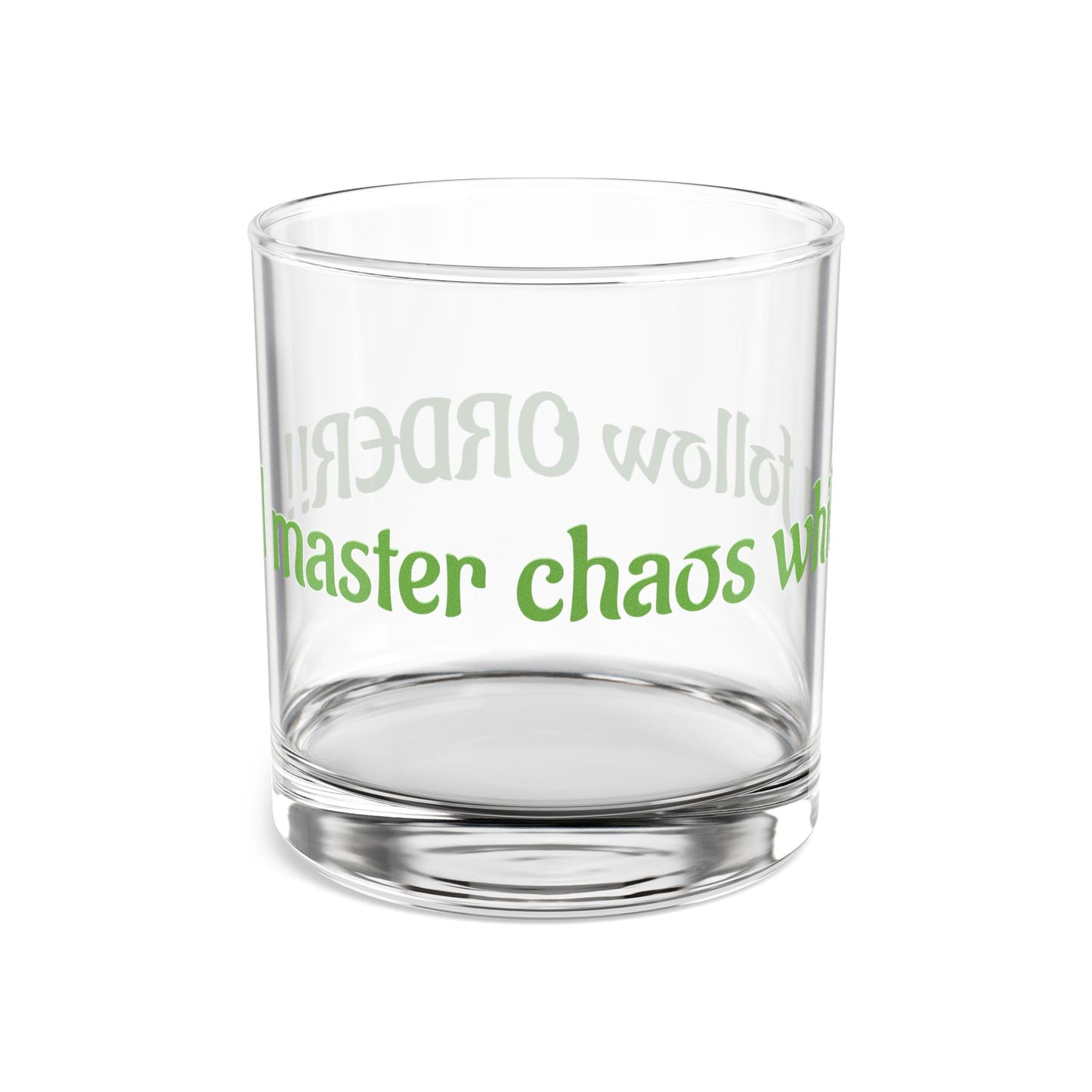 Funny Rocks Glass, 10oz - Perfect Gift for Friends, Master Chaos, Party Essential, Barware for Celebrations, Home Decor