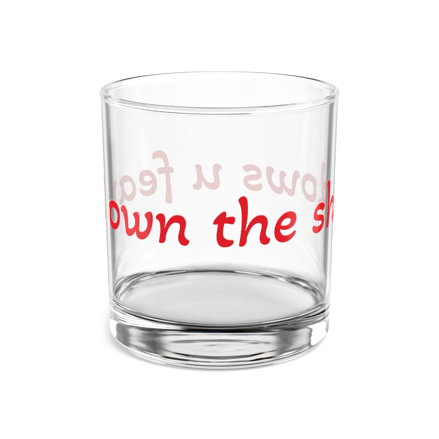 Chic Rocks Glass, 10oz with Bold Lip Designs, Unique Barware, Perfect Gift for Cocktail Lovers, Elegant Home Decor