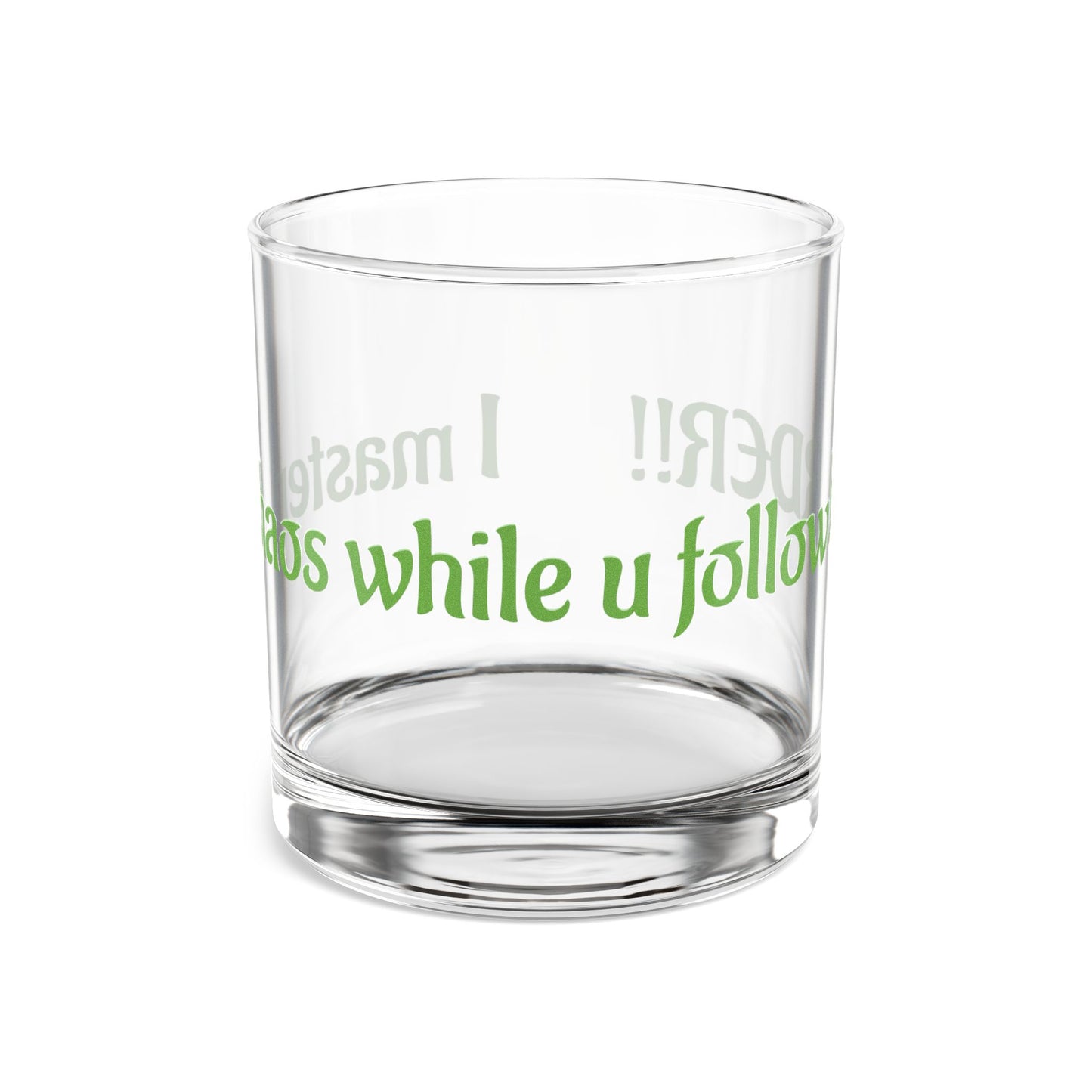 Funny Rocks Glass, 10oz - Perfect Gift for Friends, Master Chaos, Party Essential, Barware for Celebrations, Home Decor