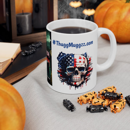Thug  Mug - Street Art Inspired, Perfect for Coffee Lovers, Gift for Hip-Hop Fans, Unique Art Mug, Patriot Coffee Cup