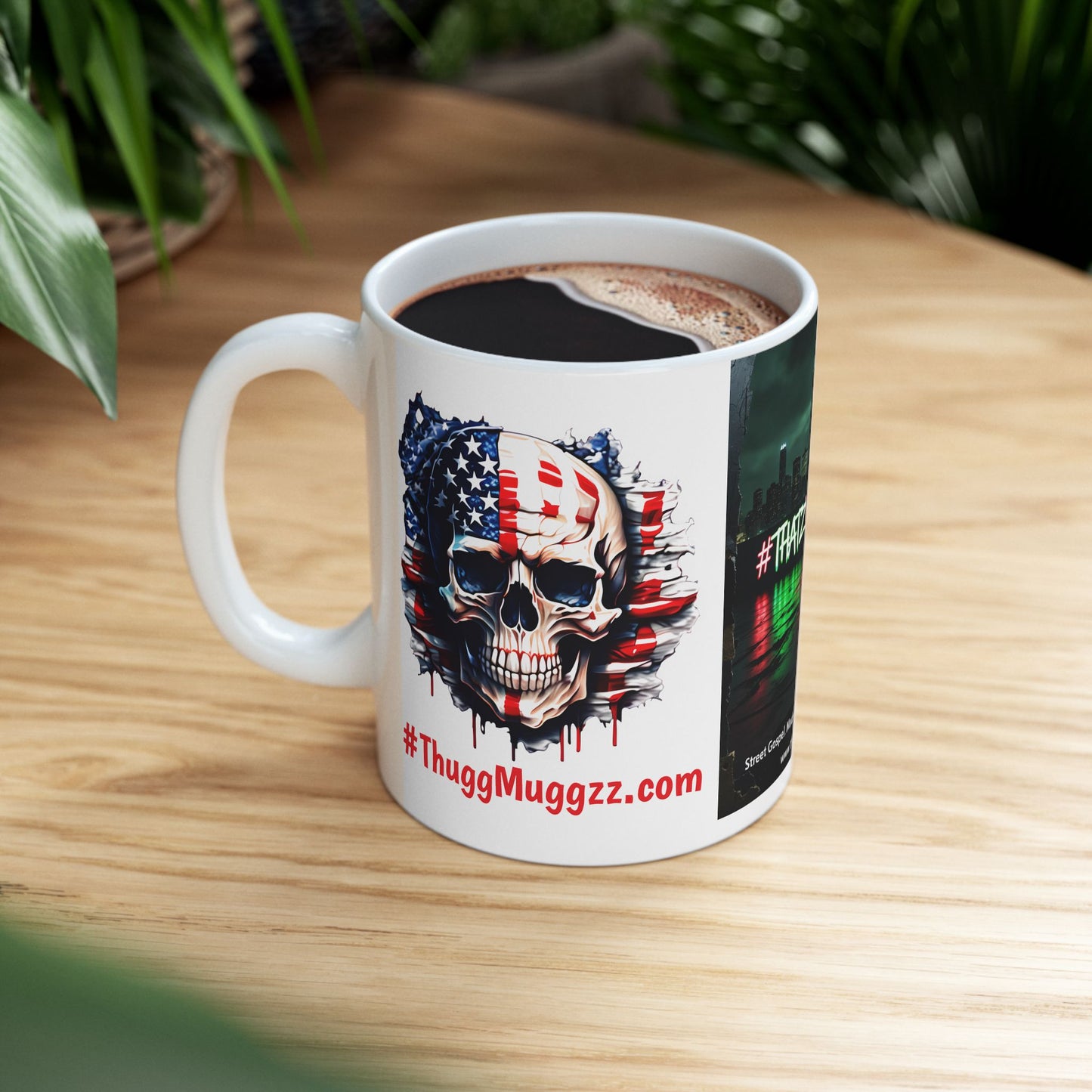 Thug  Mug - Street Art Inspired, Perfect for Coffee Lovers, Gift for Hip-Hop Fans, Unique Art Mug, Patriot Coffee Cup