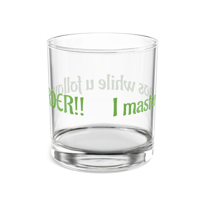 Funny Rocks Glass, 10oz - Perfect Gift for Friends, Master Chaos, Party Essential, Barware for Celebrations, Home Decor
